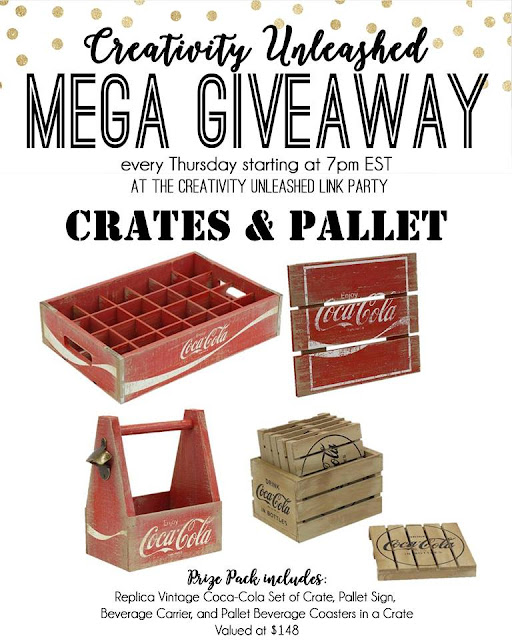 Crates and Pallet Giveaway and Creativity Unleashed link party, MyLove2Create