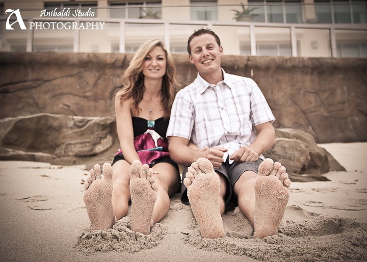 San Diego beach engagement picture