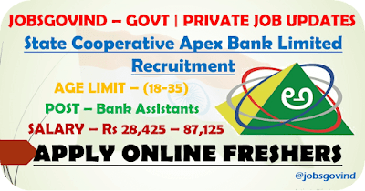 State Cooperative Apex Bank Recruitment 2022