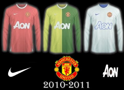 Manchester United Jersey 2010-2011,Nike,AON