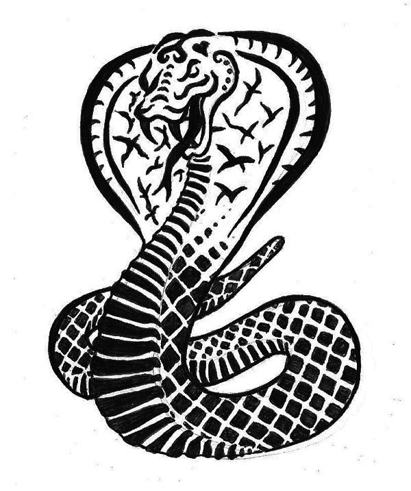 If you love the awesome snake tattoo, you must love the king cobra tattoo!