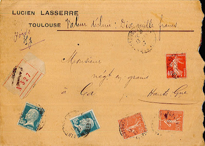 Enveloppe de 1927 France