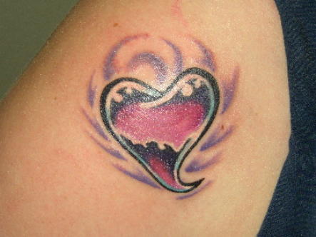 broken heart tattoo design. Heart and Love Tattoo Design