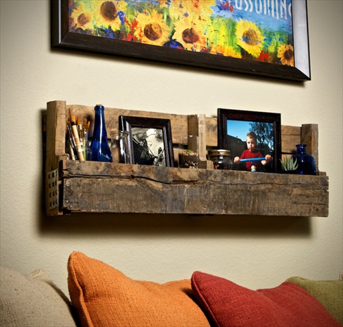 DIY Wooden Pallet Shelves with Storage | Pallet Furniture Ideas