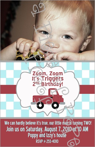 Trigger 2 bday invite