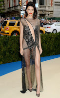 Kendall Jenner in naked dress at the 2017 Met Gala red carpet