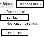 Manage Facebook List