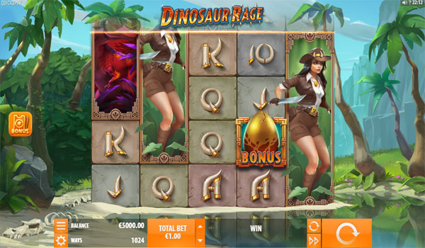 Main Gratis Slot Indonesia - Dinosaur Rage (Quickspin)