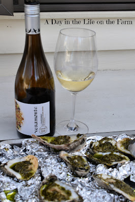 Oysters with wine