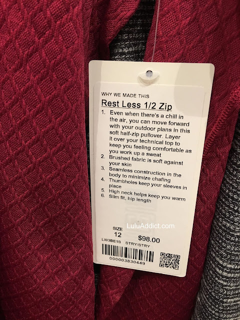 lululemon star-ruby rest-less-half-zip