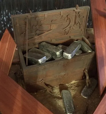 lingotes de plata que se transportaban en la ruta comercial México-Filipinas