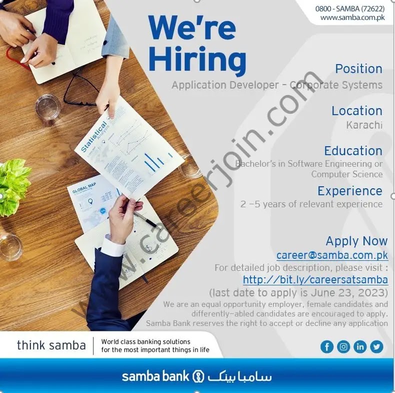 Samba Bank Limited Jobs in 2023