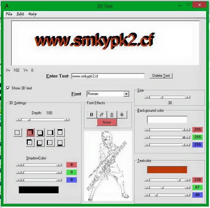 Cara Membuat Text 3 Dimensi Dengan Tools