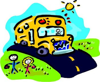 crayon drawing school bus clip art