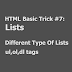 HTML Lists