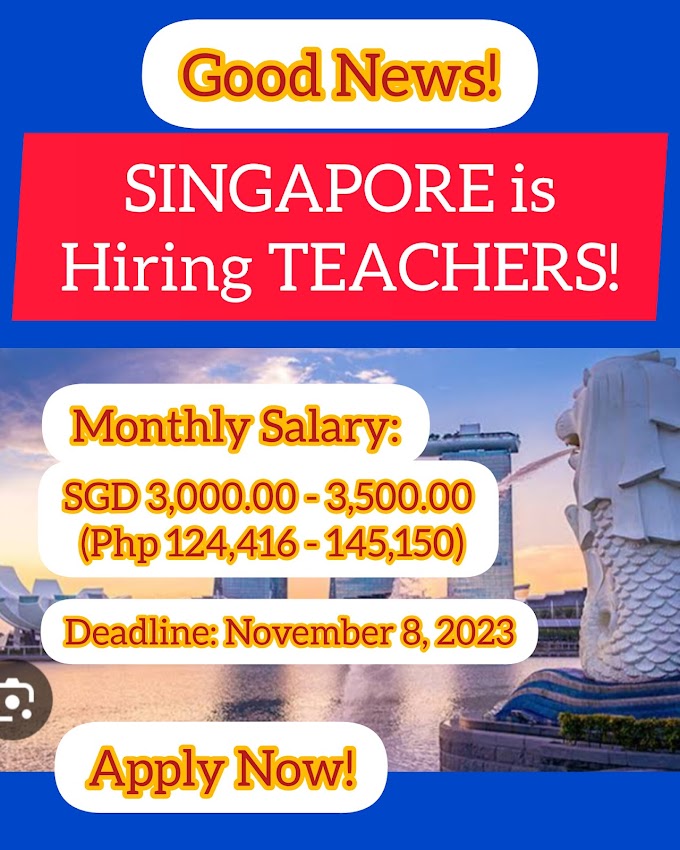 Singapore is now hiring 25 Early Childhood Education Center with Php145,150 monthly salary | Apply Now! 