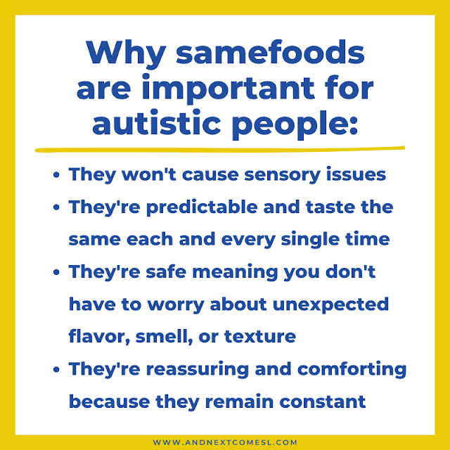 Why samefoods are important for autistic people