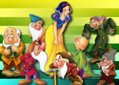 Dibujo de Blancanieves y sus amigos a colores