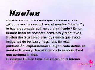 significado del nombre Huelen
