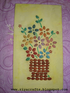 Craft Ideas  Pista Shells on Riya S Crafts      Craft Ur Scrap  Wall Hanging   Pista Shells