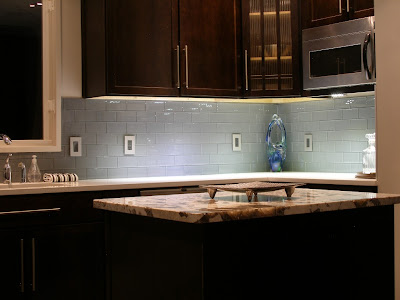 Subway Tiles  Kitchen on Another Subtle Hint Of Color With These Sleek Glass Subway Tiles