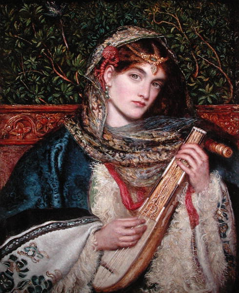 marie spartali stillman playing music