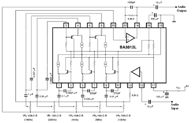 Skema Rangkaian 5 band equalizer