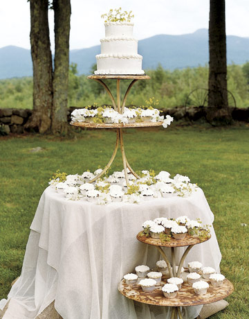 For a summer wedding outside opt for a heartier frosting like fondant