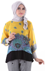 Model Baju Batik Muslim Wanita Ke Kantor