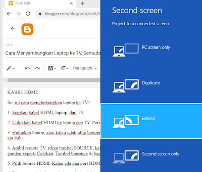 Cara menyambungkan laptop ke TV