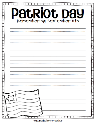  Print this Patriot Day worksheet out and write what you remember about September 11 to commemorate Patriot day.