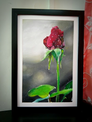 Acrylic Painting: Red Rose