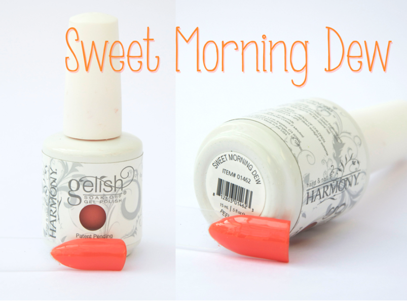 Gelish Sweet Morning Dew Spring Summer Gel Nail Varnish Peach Orange