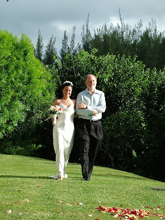 Kauai bride processional, Hanalei Bay Resort, Larry LaSota Wedding Minister