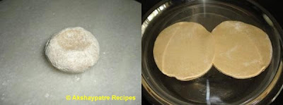 make two poori sized roti