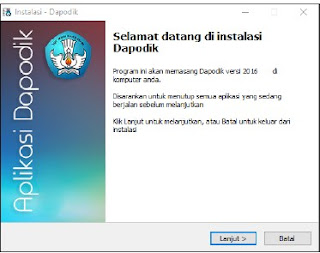 Cara Instalasi Dapodik Versi 2016