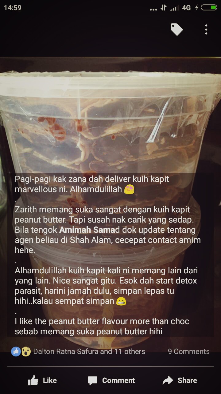 Pembekal Kuih Raya Sedap dan Murah: Kuih Kapit Inti Coklat 