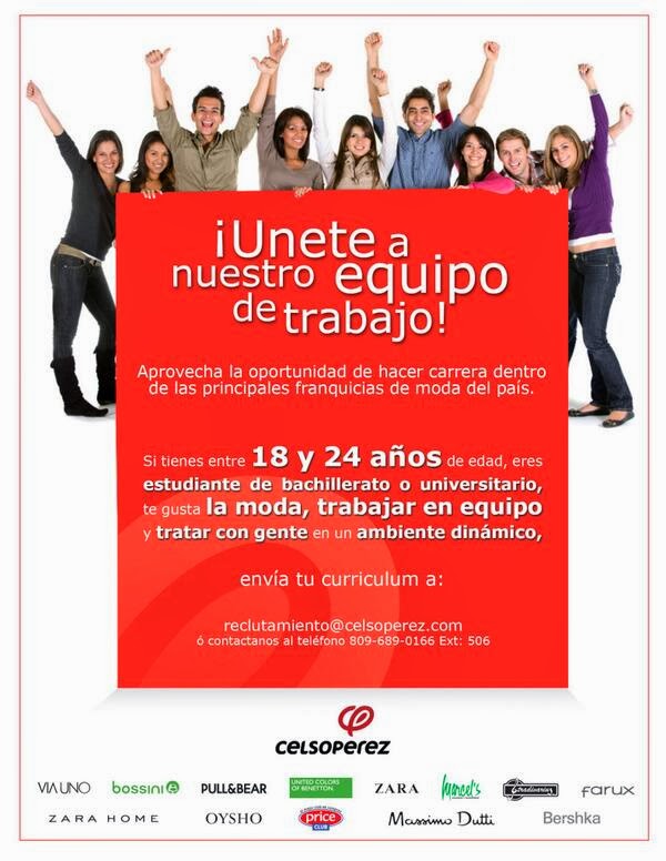 Empleo ¿Te gusta la Moda? Únete a nuestro equipo de Trabajo