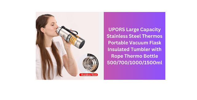 UPORS Large Capacity Stainless Steel Thermos