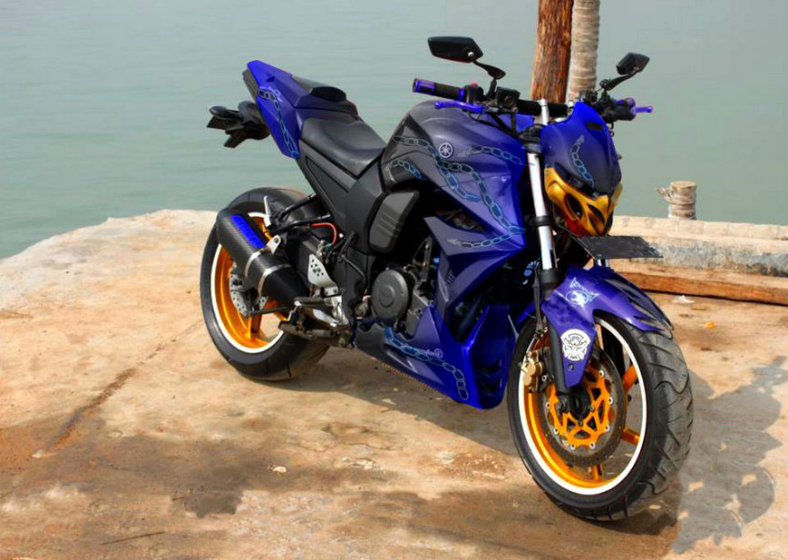 Modifikasi byson sederhana street fighter fi touring full 