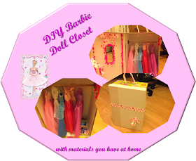 DIY barbie doll closet