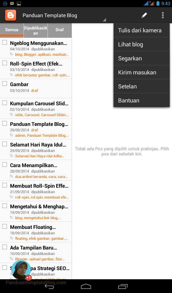 Cara Ngeblog Menggunakan Aplikasi Blogger di Android