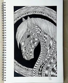 02-Horse-profile-Zentangle-Animal-Drawings-Luca-www-designstack-co