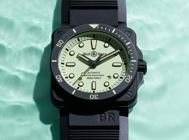 Réplique de montre Bell & Ross BR 03-92 Diver Full Lum 42mm en céramique noire