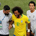 Brazil star Marcelo's back injury.