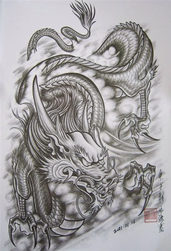 tatuajes de dragones orientales