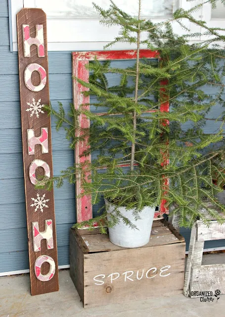 Buffalo Check Your Home and Garden Decor #stencil #oldsignstencils #buffalocheck #buffaloplaid #upcycle #repurpose #Christmas #junkgarden #signs