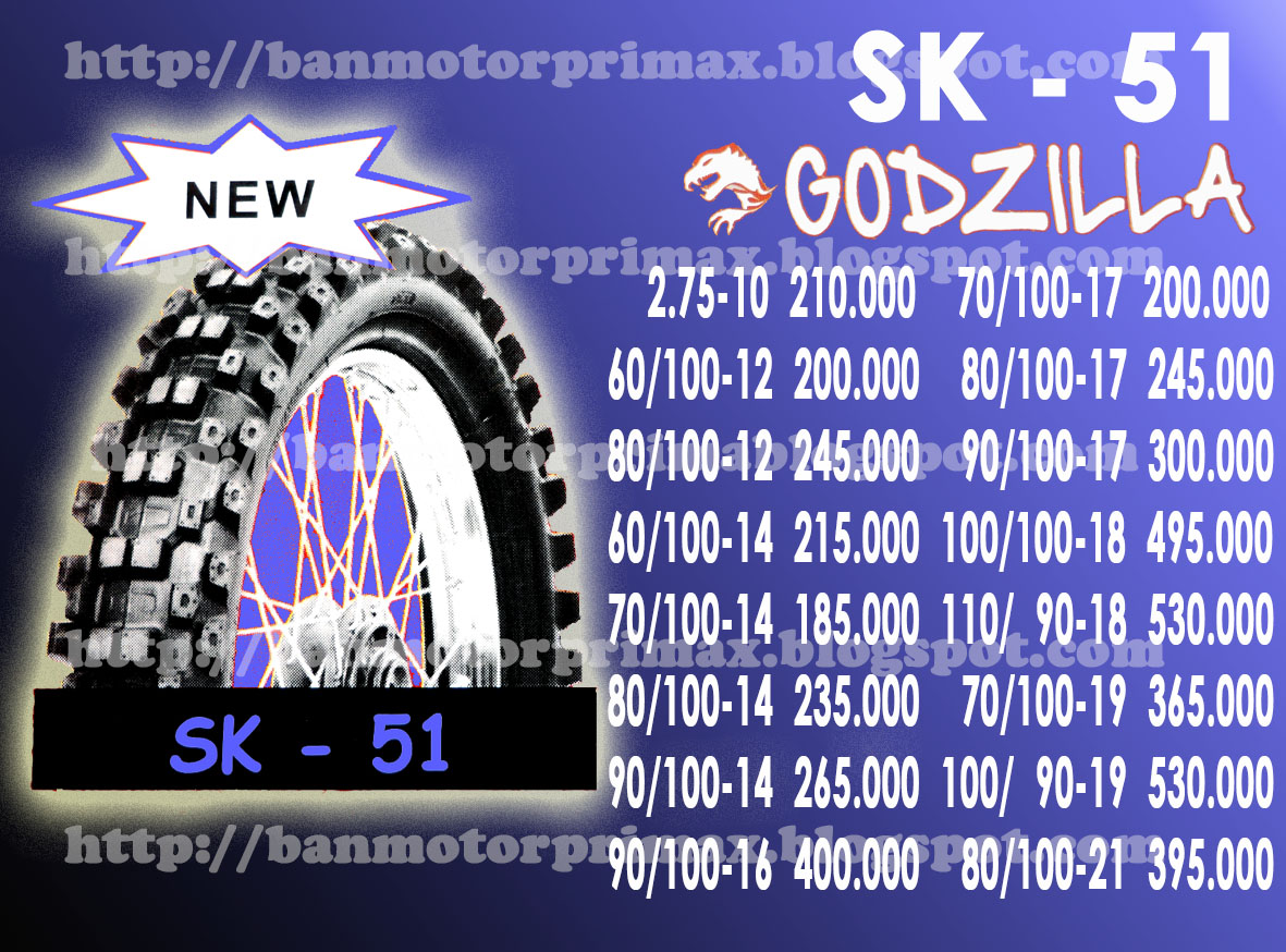 PROMO] Harga Ban Primax Trail, Godzilla, Rain Attack & SK 2019