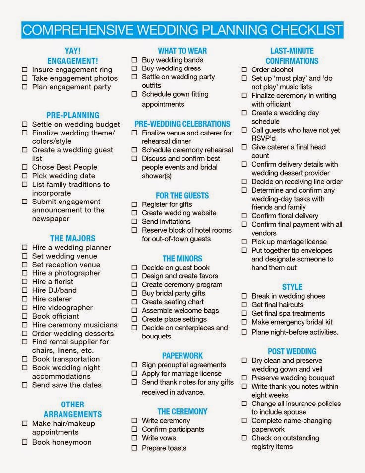 be organized with a wedding planning checklist unique