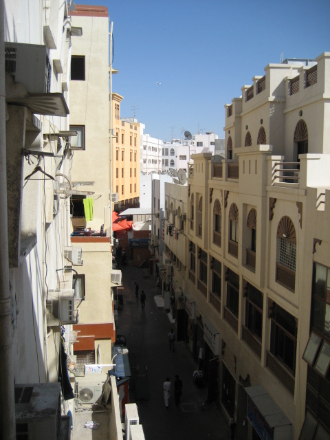 View from my Al Uruba hotel room. Dubai. January 2012.